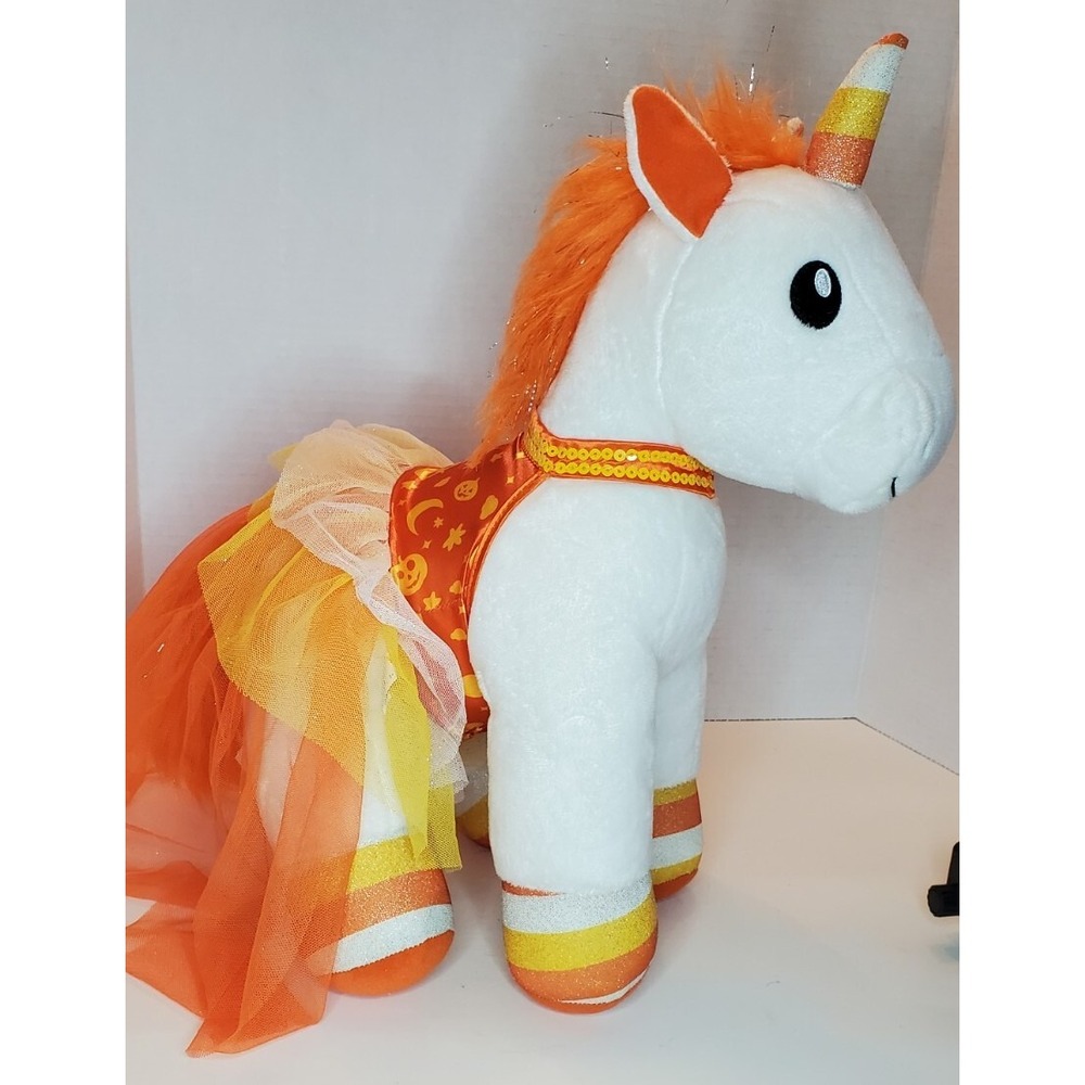 BAB Workshop Candy Corn Halloween Unicorn Horse White Plush Dress Kidcore
